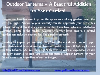 Outdoor Lanterns – A Beautiful Addition to Your Garden!