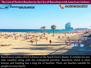 The List of Perfect Beaches in the City of Barcelona with American Airlines