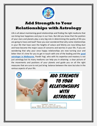 Add Strength to Your Relationships with Astrology