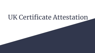 Uk Certificate Attestation