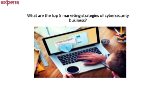 What are the top 5 marketing strategies of cybersecurity business?