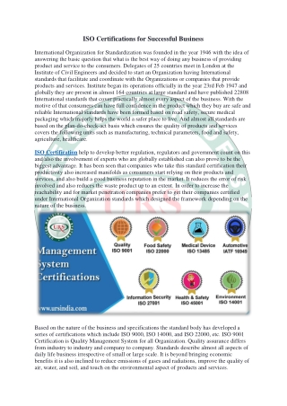 ISO Certifications for Successful Business