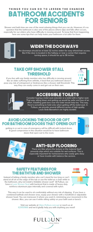 Things You Can Do To Lessen The Chances Of Bathroom Accidents For Seniors