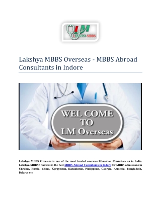 MBBS Abroad Consultants in Indore