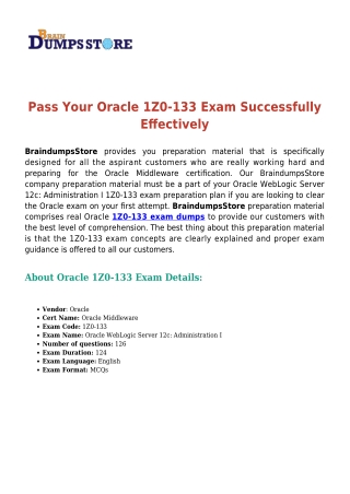 Download Oracle 1Z0-133 [2019] Exam Dumps with Up to Date Questions