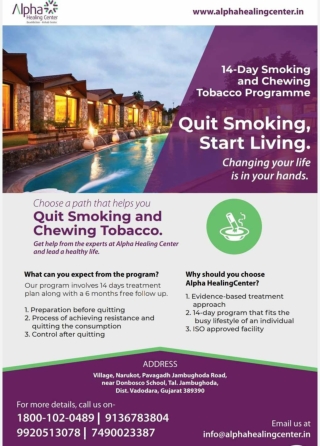 Smoking and Chewing Tobacco Program in Gujarat, India | Alpha Healing Center