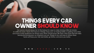 Things Every Car Owner Should Know