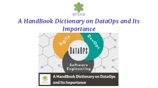 A HandBook Dictionary on DataOps and Its Importance