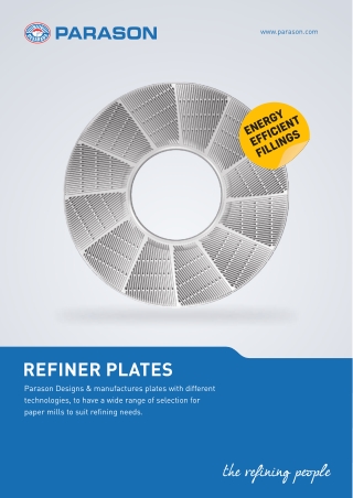 Buy Best Quality Refiner Plates and Fillings For Your Paper Machines