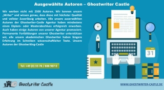 Ausgewählte Autoren – Ghostwriter Castle