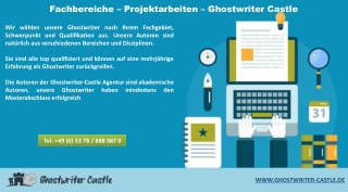 Fachbereiche – Projektarbeiten – Ghostwriter Castle