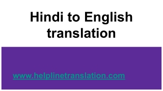 Hindi to English translation