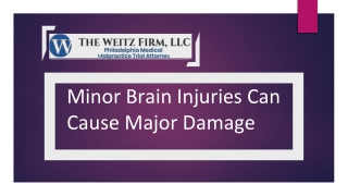 Minor brain injuries can cause major damage