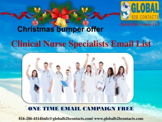 Clinical Nurse Specialists Email List