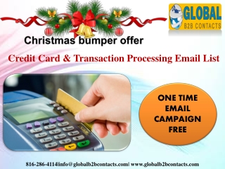 Credit Card & Transaction Processing Email List