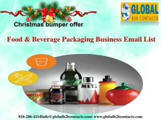 Food & Beverage Packaging Business Email List