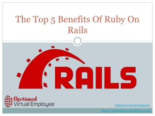 The Top 5 Benefits Of Ruby On Rails