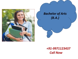 Bachelor of Arts (B.A.) from Top Distance Education College in india.