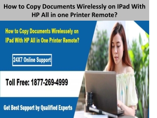 How to copy Documents wirelessly on IPad with HP All in one Printer Remote?