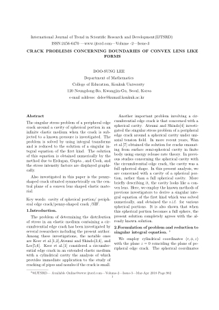 Crack problems concerning boundaries of convex lens like forms