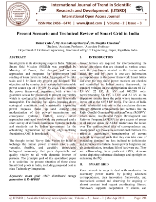 Present Scenario and Technical Review of Smart Grid in India