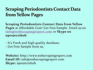 Scraping Periodontists Contact Data from Yellow Pages