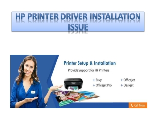 hp printer installation support number