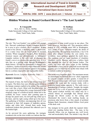 Hidden Wisdom in Daniel Gerhard Brown's "The Lost Symbol"