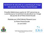 Sentiment de s curit au Luxembourg Image des jeunes de la Police Grand-Ducale