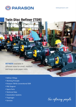 Best Performing Twin Disc Refiners For Pulp and Paper Machine