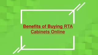 Benefits of Buying RTA Cabinets Online