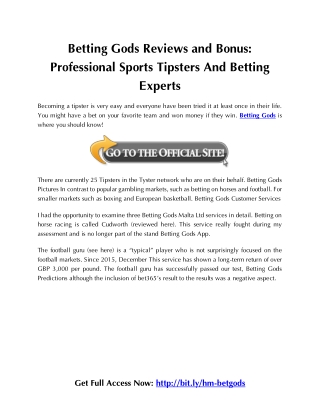 Betting Gods Reviews and Bonus