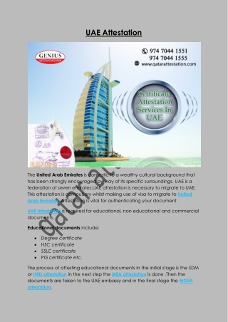 Certificate Attestation Services in UAE