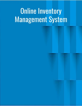 Online Inventory Management System