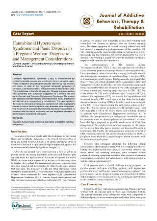 Cannabinoid Hyperemesis Syndrome and Panic Disorder in a Pregnant Woman: Diagnostic and Management Considerations