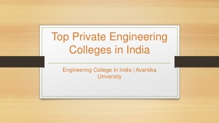 Top Private Engineering Colleges in India - Avantika University