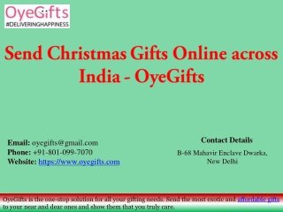 Send Christmas Gifts and Flowers across India - OyeGifts
