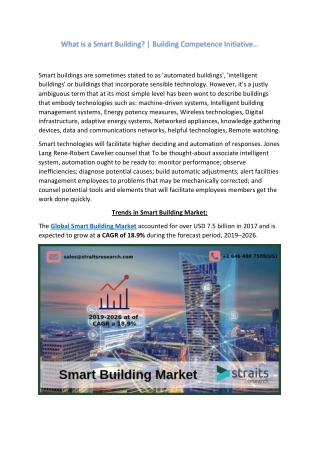 Smart Buildings Market