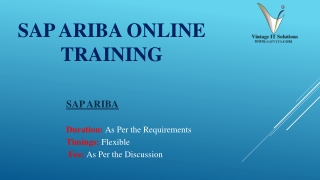 SAP Ariba PPT | SAP Ariba Training Material