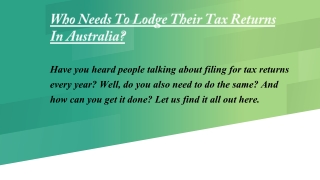 Lodging Your Tax Return in Blacktown