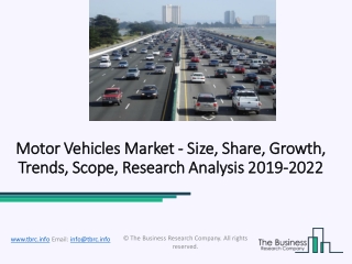 Motor Vehicles Market Competitive Dynamics And Global Outlook 2022