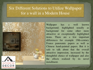 Good Reason of Selecting for Wallpaper Wholesaler in Delhi