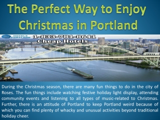 The Perfect Way to Enjoy Christmas in Portland