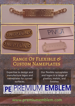 Flexible & Metal Die Cast Nameplates Manufacturer In China