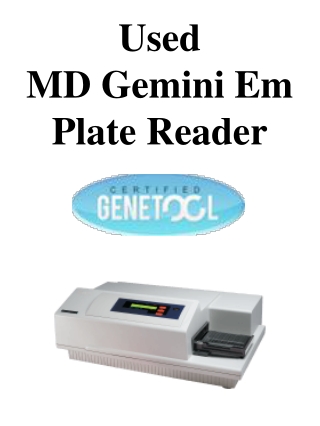 Used MD Gemini Em Plate Reader