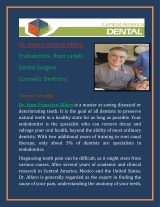 Dr. Juan Francisco Alfaro - Cosmetic Dentistry