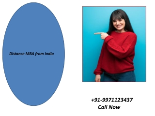 Distance MBA from India's Best Distance Learning Management College.