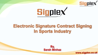 Electronic Signature Contract Signing In Sports Industry