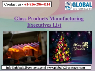 Glass Products Manufacturing Executives List