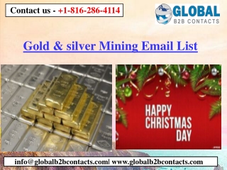 Gold & silver Mining Email List